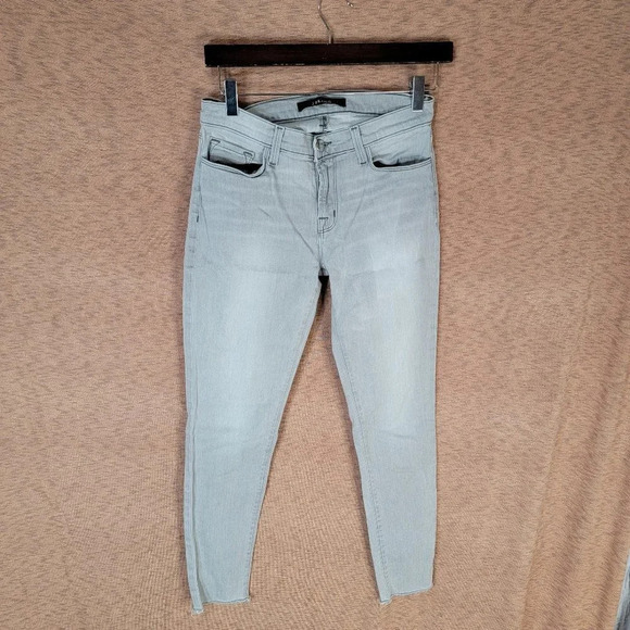J Brand Ventura Skinny Jeans Ankle Cropped Casual Low Rise Light‎ Wash Denim 27 - Picture 1 of 6